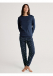 CALIDA Pižama &raquo;Sweet Dreams&laquo; 2 dalys Ilgomis rankovėmis mar&scaron;kinėliai apvalia i&scaron;kirpte Interlock-Qualit&auml;t &scaron;velnus bequem