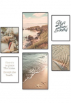 Artland Plakatas &raquo;Urlaubsgef&uuml;hle&laquo; Strand 6 Stk. dalys paveikslas/nuotrauka rinkinys 6tlg. 4xDIN A4 / 2xDIN A3 be grotelės