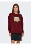 ONLY Sportinio stiliaus megztinis &raquo;ONLBILA L/S BEAR O-NECK SWT&laquo;