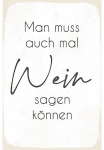 queence Metalinis paveikslas &raquo;Wein&laquo; Spr&uuml;che 1 Stk. dalys Spr&uuml;che Texte witzig dėl die K&uuml;che