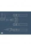 Komar Paveikslas &raquo;Star Wars EP9 Blueprint Y-Wing&laquo; Star Wars 1 Stk. dalys paveikslas zur dekoracija im vaikų kambario baldų komplektas - be grotelės