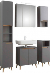 Saphir Vonios kambario baldų komplektas &raquo;Quickset 5 dalių vonios spintelė ir LED-Spiegelschrank&laquo; 5 Stk. dalys