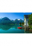 Papermoon Fototapetas &raquo;Photo-Art CHRISTER OLSEN HAUS ant GLETSCHERSEE&laquo;