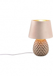 REALITY Leuchten REALITY Ap&scaron;vietimas Stalo &scaron;viestuvas &raquo;ARIANA stalinis &scaron;viestuvas exkl 1xE27 max60W auk&scaron;tis 35cm &Oslash; 24cm Nachttischlampe&laquo; E27 1 Stk. warmwei&szlig; - kaltwei&szlig; Struktur Keramik aksomas Skėtis viduje goldTischlampe su Schnurschalter