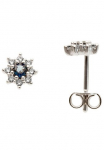 Firetti Pora auskarai &raquo;Schmuck Dovanų Gold 333 Auskarai Farbstein Edelstein Blume Saphir&laquo; su Saphir - su Brillant
