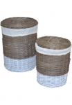 my home Skalbinių krep&scaron;ys &raquo;aus Rattan auk&scaron;tis ca. 51 cm + 60 cm&laquo; handgeflochten su nuimamas Dangtis