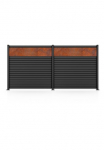STAKET PRO Tvora &raquo;Komplettzaun &raquo;Rhombus Mini&laquo; plotis 1800 mm + Cortenstahl&laquo; Zaunh&ouml;he 180 cm Zaunl&auml;nge 3684 - 5526 m