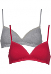 My Basic Liemenėlė &raquo;padded cotton bra&laquo; 2 vnt. su nėrinių wattiert be lankeliai basic Baumwollmix