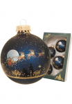 Krebs Glas Lauscha Krebs I&scaron; stiklo Lauscha Weihnachtsbaumkugel &raquo;Midnight before Christmas&laquo; Weihnachtsdeko Eglutės žaisliukai Eglutės žaisliukų komplektas i&scaron; I&scaron; stiklo
