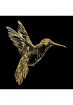 OTTO home Paveikslas &raquo;Kolibri - Acrylbilder su Blattgold veredelt&laquo; Kunst | Modern | Vogelbilder 1 Stk. dalys Goldveredelung Handgearbeitet Gerahmt Edel