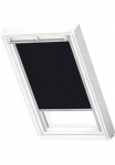VELUX Verdunklungsrollo &raquo;DKL 3009S&laquo; verdunkelnd be Bohren in F&uuml;hrungsschienen Stoff juoda spalva su wei&szlig;en F&uuml;hrungsschienen & Rankena
