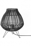 Paco Home Stalinis &scaron;viestuvas &raquo;PURI&laquo; E27 Rattan Korblampe Naktinis LED Dreibein Boho E27