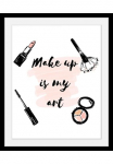 queence Paveikslas &raquo;Make up&laquo; Fashion | Frau | Motivationsbilder | Dekoracija | Schwarz-Wei&szlig; HD Premium Poster-Druck ir Holzrahmen
