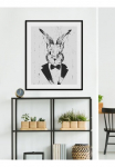 queence Paveikslas &raquo;Iida&laquo; naminiai gyvūnai | Kunst | Schwarz-Wei&szlig; 1 Stk. dalys HD Premium Poster-Druck ir Holzrahmen