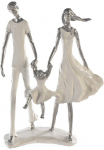Casablanca by Gilde Dekoratyvinė figurėlė &raquo;Skulptur Familie Family wei&szlig; H. 12 cm&laquo;