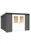 LASITA MAJA Sodo namelis &raquo;San Jose 275&laquo; Blochbohlenhaus 28mm Fundamentmass 2750x2750 Carbongrau