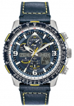 Citizen Chronografas &raquo;Promaster Skyhawk "Blue Angels"&laquo; laikrodis laikrodis Vyri&scaron;kas laikrodis Solar Stoppfunktion odinė apyrankė