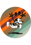 Komar Sienos lipdukai &raquo;selbstklebendes Vlies - Mickey Mouse up and away - Gr&ouml;&szlig;e 125 x 125 cm&laquo; ovali ir selbstklebend