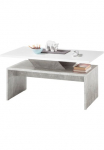 Stolkom Kavos staliukas &raquo;Allegra Wohnzimmertisch wei&szlig; Absetzung Beton BxHxT 100x50x60 cm&laquo; Akazie medžio masyvo Fl&auml;chenbelastung des Tisches ca. 90 kg