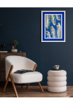 queence Paveikslas su grotelės &raquo;Fische Fischbild blau blaut&ouml;ne&laquo; Kunst | Tiere | Wassertiere 1 Stk. dalys Plakatas su buntem Acrylglas Passepartout