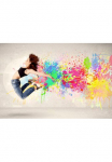 queence Paveikslas &raquo;springende Frau&laquo; Abstrakt | Frau | grafiti | Kunst | Tanz Fine Art-Print in Galeriequalit&auml;t