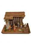 Alfred Kolbe Krippe &raquo;Krippenstall&laquo; su 9 cm Poly-Figuren 11tlg.