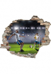 queence Sienos lipdukai &raquo;Fu&szlig;ball&laquo; Sienų lipdukai paveikslas selbstklebend 3D Wanddurchbruch