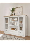 OTTO home Indauja &raquo;Ismund&laquo; i&scaron; MDF su Holz-Zierleiste schwarzen Metallgriffen auk&scaron;tis 121 cm