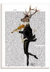 Artland Paveikslas &raquo;Tanzender Hirsch su Violine&laquo; Humor 1 Stk. dalys kaip Paveikslas ant drobės Plakatas in verschied. dydžiai