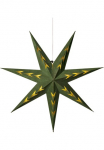 KONSTSMIDE Dekostern Popierinė žvaigždė m. LED-Technik gr&uuml;nem aksomas V-f&ouml;rmig perforiert 7 Zacken