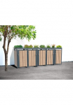 WESTMANN Dėžė &scaron;iuk&scaron;lių konteineriams &raquo;Planta&laquo; Platz dėl 5 M&uuml;lltonnen je 240 L BxHxT: 332x84x1245 cm
