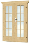 Skanholz Doppelfl&uuml;gelt&uuml;r 1175 x 1865 cm vollverglast