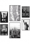 Artland Plakatas &raquo;Wahrzeichen von New York&laquo; Amerika 6 Stk. dalys paveikslas/nuotrauka rinkinys 6tlg. 4xDIN A4 / 2xDIN A3 be grotelės