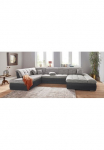 DOMO collection Sofa &raquo;Moric Luxus incl. Zierkissen&laquo; U-Form iki 140kg pro Sitzplatz belastbar XXL B/T/H: 353/216/80 cm