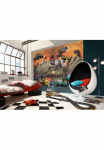 Komar Fototapetas &raquo;Digitaldruck Vlies - Cars Carosaurus - Gr&ouml;&szlig;e 300 x 250 cm&laquo; ra&scaron;tuotas glatt vaikų kambario baldų komplektas