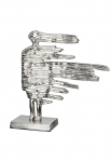 GILDE Dekoratyvinė figurėlė &raquo;Skulptur Verwehung sidabro spalva H. 38 cm&laquo;
