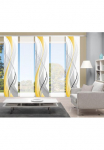 HOME WOHNIDEEN Panelinės užuolaidos &raquo;CARLISLE 5ER rinkinys&laquo; Lubinis užuolaidų bėgelis 5 Stk. dalys HxB: 245x60