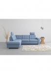 sit&more Kampinė sofa &raquo;Quincy L-Form&laquo; patogi su miegojimo funkcija ir Dėžutė patalynei