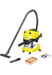 K&Auml;RCHER &Scaron;lapio sauso valymo siurblys &raquo;WD 4 S V-20/5/22&laquo; ir Flachfaltenfilter 1.000W Edelstahlbeh&auml;lter: 20l