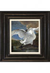 queence Paveikslas ant drobės &raquo;Schwan&laquo; Kunst | Schwanen paveikslas/nuotrauka | Tiere Premium-Leinwandstoff Handarbeit i&scaron; Deutschland 40x40cm