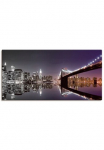 Artland Paveikslas ant drobės &raquo;New York Skyline n&auml;chtliche Reflektion&laquo; Amerika 1 Stk. dalys ant Holzrahmen gespannt