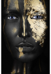 queence Paveikslas &raquo;Anuket&laquo; paveikslas/nuotrauka von Frauen | Fashion | Frau | Dekoracija | Magazincover | Mode | Modern 1 Stk. dalys von Hand eingearbeitete Blattgold priedai