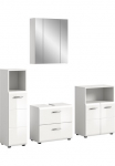 welltime Vonios kambario baldų komplektas &raquo;FLORENZ TOPSELLER! 4 dalių Badkombination Kokybi&scaron;kas MDF-Front&laquo; rinkinys komoda hoch WBU spintelė su veidrodžiu komoda plotis