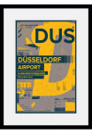 queence Paveikslas &raquo;DUS AIRPORT&laquo; D&uuml;sseldorf | Fashion | Flugzeuge | Geb&auml;ude | Magazincover | Mode 1 Stk. dalys HD Premium Poster-Druck ir Holzrahmen