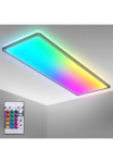 B.K.Licht LED lubinis &scaron;viestuvas &raquo;BK_PL1555 RGBW lubinis &scaron;viestuvas LED Panel su spalvos pokyčiai Dimmbar&laquo; LED-Modul 1 Stk. Neutralwei&szlig; Ultraflach su Backlight su Nuotolinis ap&scaron;vietimo pultas juoda spalva 58x20x3 cm