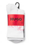 HUGO Underwear Kojinės &raquo;3P QS SLOGAN CC W&laquo; 3 pora dalys verst&auml;rkte Fersen-und Zehenpartie kontrastfarbene detalės