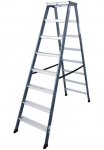 KRAUSE Dvipusės kopėčios &raquo;SePro D&laquo; Alu eloxiert 2x8 keletas sluoksnių Arbeitsh&ouml;e ca. 327 cm
