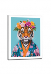 Reinders! Plakatas &raquo;Flower Tiger&laquo; Hobbyraum - gėlės - kimono - Mehrfarbig - MDF - Tiere - 40x50 cm