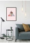 Komar Paveikslas &raquo;Triangles Mar&scaron;kinėliai be rankovių Red&laquo; Formen | Kunst 1 Stk. dalys paveikslas zur dekoracija - be grotelės