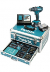 Makita Akumuliatorinis gręžtuvas &raquo;DHP482RFX9&laquo; 18V &bull; 62 Nm ir 2xAkkus 18V/3Ah/Ladeger&auml;t Priedai ir lagaminas